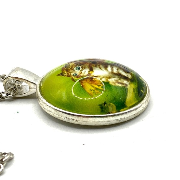 Glass Dome Cat Necklaces Lot of Three Crazy Cat Lady - Picture 8 of 9